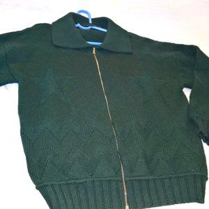 Vintage Collared Zip Sweater